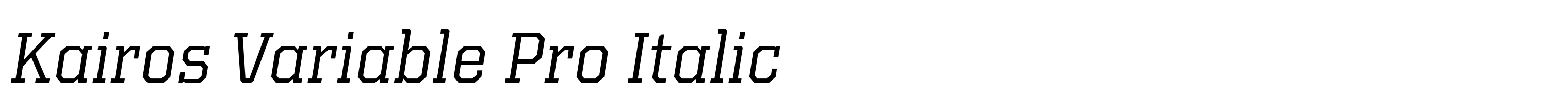 Kairos Variable Pro Italic